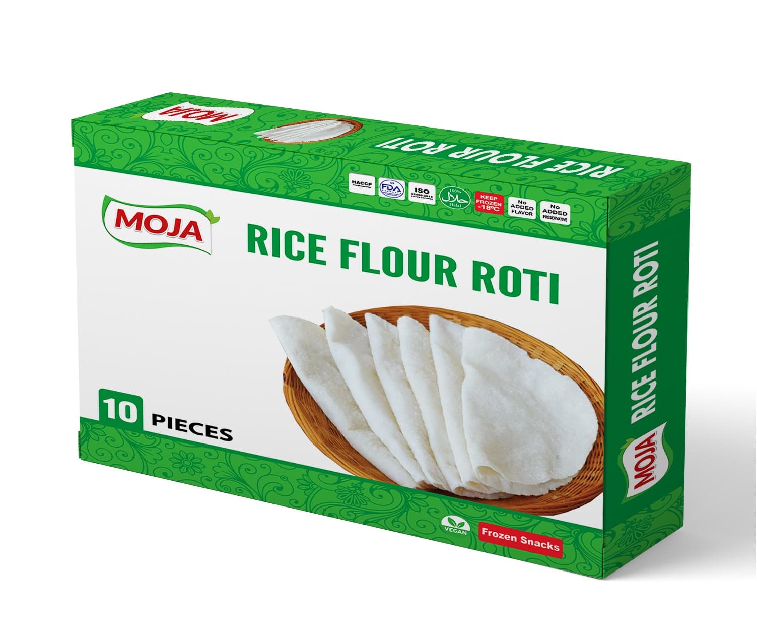 Moja Rice Flour Roti (40gm X 10 Pcs) — Frozen Snacks