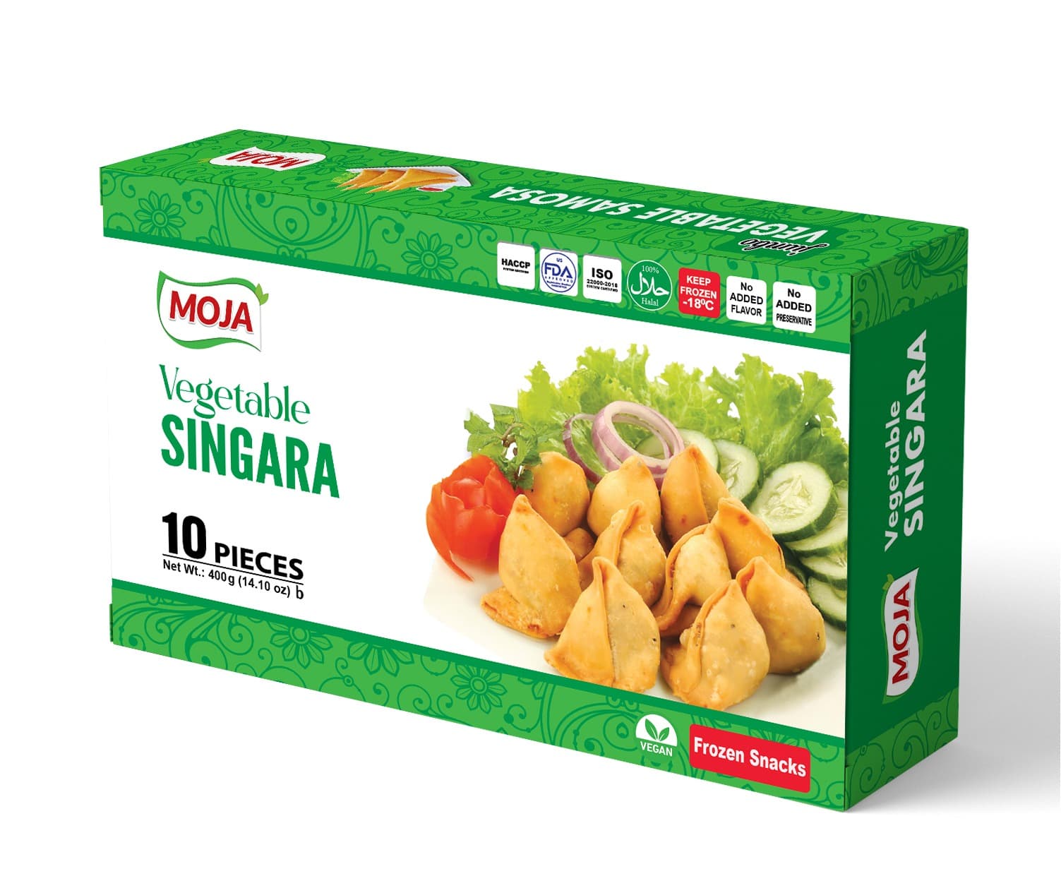Moja Vegetable Singara (40gm X 10 Pcs) — Frozen Snacks