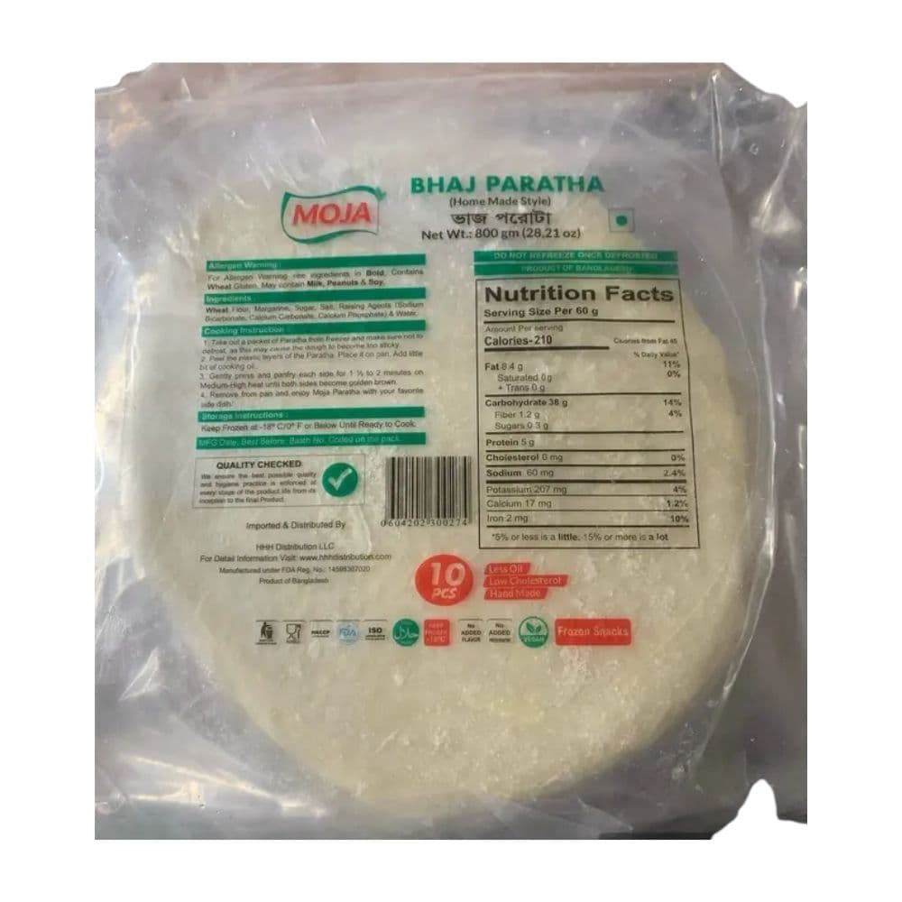 Moja Bhaj Paratha — Frozen Snacks